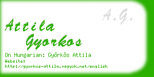 attila gyorkos business card